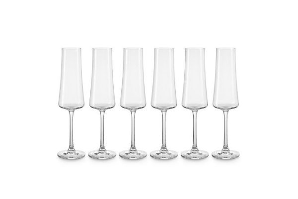 Set of XTRA champagne glasses 210 ml, Glass, 6 pcs.