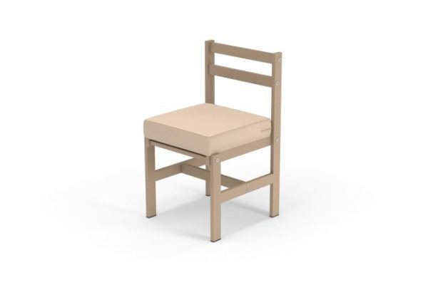 Chair Scandi 47x84x49.7 cm, frame color cappuccino, soft elements beige