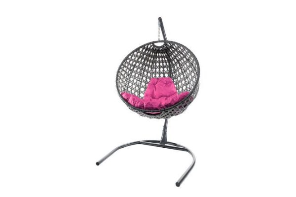 Hanging chair Circle Lux 72x186x102 cm, base and frame color gray, finishing gray