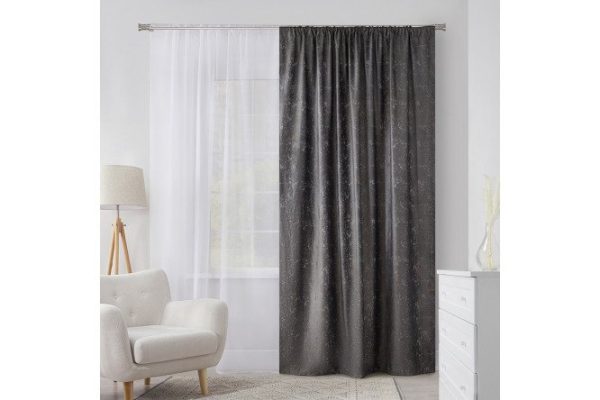 Ribbon curtain MICASA Massimo 180x280 cm, 1 piece, gray