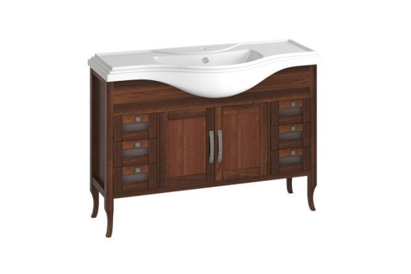 Sideboard OPADIRIS Mirage 116.5 cm, frame color light walnut, front light walnut