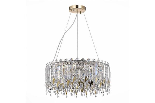 Hanging chandelier ST LUCE Desio 12 sq.m., 48.5x21.7x48.5 cm, E14