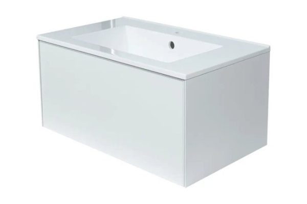 Wall-mounted sink cabinet Parma 753930205463 75 cm, frame color white, facade white