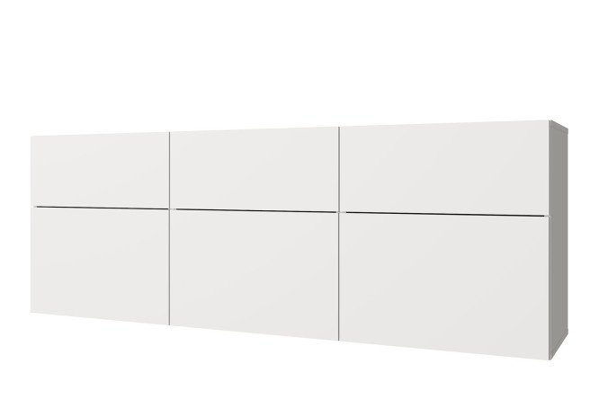 Cabinet 6 drawers Oscar 180x64 with push to open