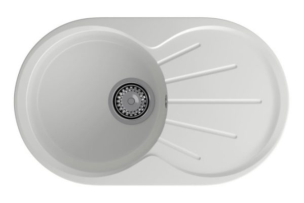 Inset sink with wing GRANFEST Rondo GF-R-750L 75x46x20 cm