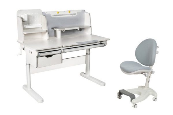 Furniture set Ammi Gray desk and Cielo Gray chair