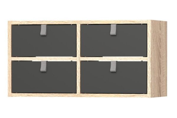 Rack 2 sections Bricks sonoma oak / anthracite