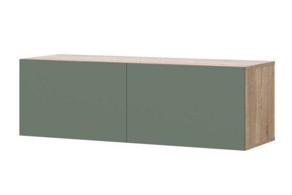 Cabinet Oscar Moon 120x40 with doors, sonoma oak / soft olive