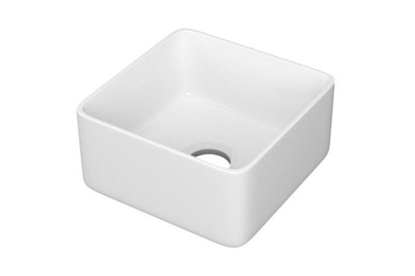 Square surface-mounted washbasin POINT Aurora 24 PN43101, white Surface-mounted, 24x12x24 cm