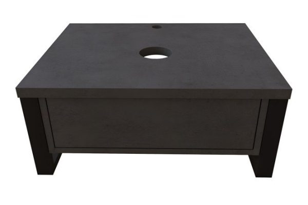 Cabinet 1Marka Grunge Loft 60 cm, color dark gray concrete