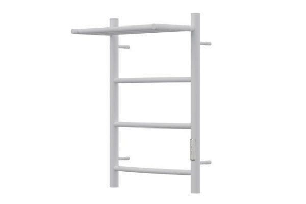 Electric heated towel rail POINT Afina P3 with shelf, white PN04846PW 43.2x60x25.1 cm