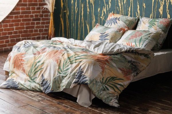 Bed linen set Fern Cotton 148x215 cm, 1.5 sleeping