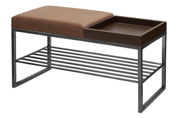 Banquette Ruby box smooth, upholstery color mocha, legs black