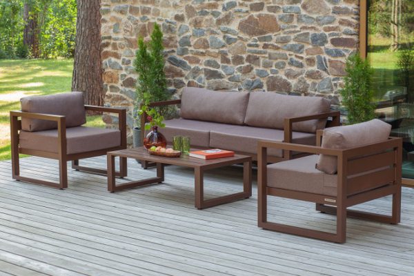 Garden furniture set Capri color brown