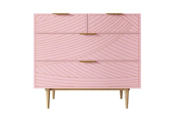 Line chest of drawers with 4 drawers