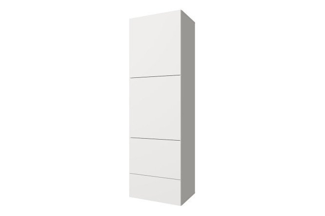 Wardrobe 2 doors and 2 drawers Oscar 60x192 with push to open, white