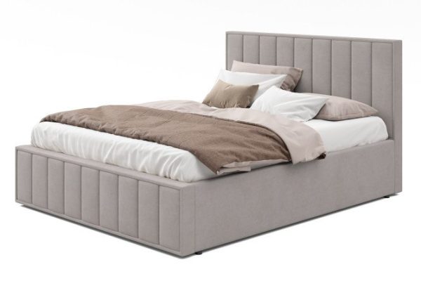 Bed frame Vienna gray-beige 140x200 cm