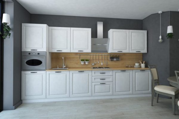Modular kitchen set Bella 3.6 m white wood