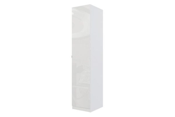 Wardrobe 1-door Oscar Amika 50x236x59.6 cm, white, white glossy