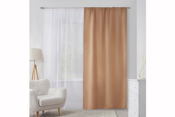 Ribbon curtain MICASA Jacqueline 150x280 cm, 1 piece, light beige
