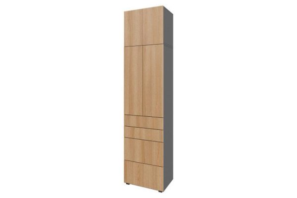 Children's wardrobe Oscar Amelie mini with mezzanine 60x244x39.6 cm