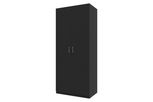 Wardrobe 2-door Oscar Line 100x236 cm black