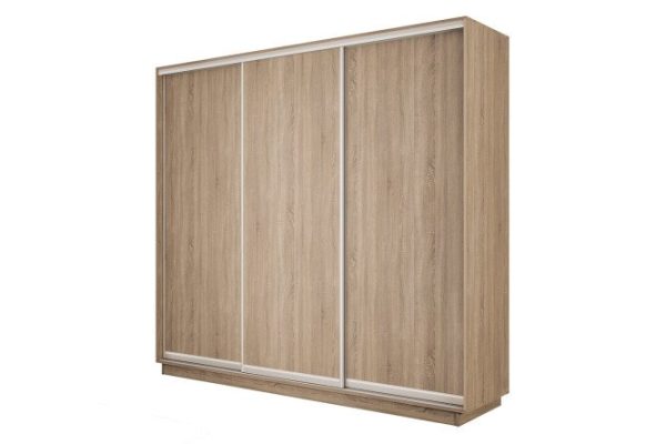 3-door wardrobe Slide-2 180x220x60 cm, Sonoma/silver