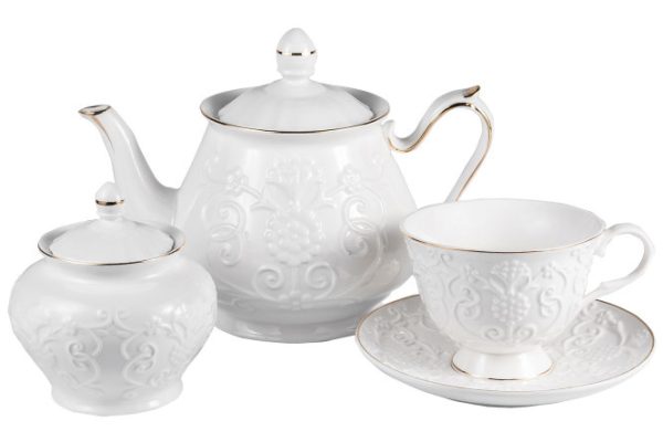 Tea set Grace 6 persons, 14 pcs., Porcelain