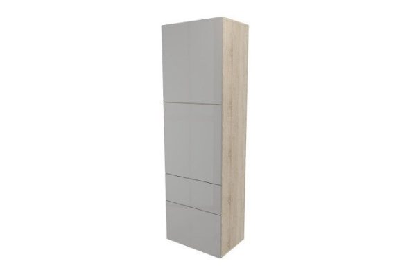 Wardrobe 2 doors and 2 drawers Oscar Amika 60x192 with closers, Sonoma oak / dusty gray gloss