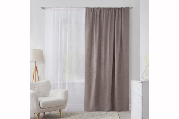 Ribbon curtain ESTUDI BLANCO Dora 180x280 cm, 1 piece, gray, coffee