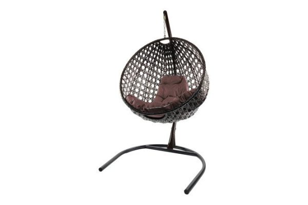 Hanging chair Circle Lux 72x186x102 cm, base and frame color black, finishing black