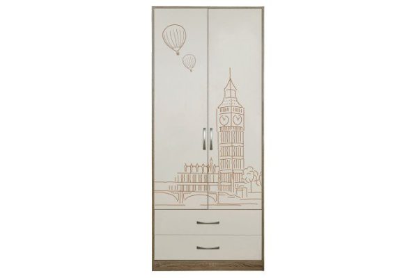 Wardrobe British 90.8x220.5x43.4 cm