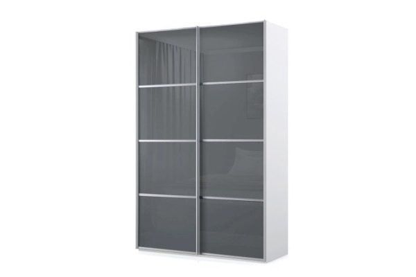 sj8a77d63wcj70z62i640pkswgcvrtc7.jpg Sliding wardrobe Oscar Ultra 150x236x58 cm, white, graphite gray