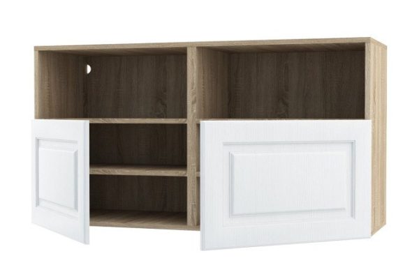 Cabinet with shelves and doors Oscar Bella 120x64 cm, Sonoma/white wood