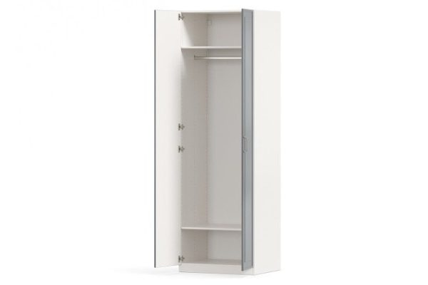 Wardrobe 2-door Oscar Grace 75x236x59.9 cm, white, gray