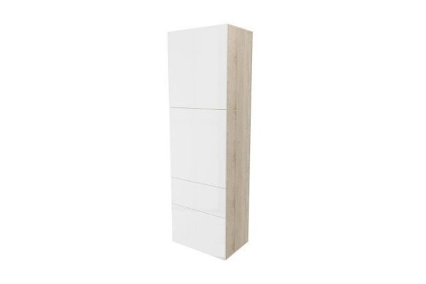 sn6hx9cuu1plzsezfrhdow8fvry8ugzi.jpg Wardrobe 2 doors and 2 drawers Oscar Amika 60x192 with push to open, Sonoma oak / white gloss