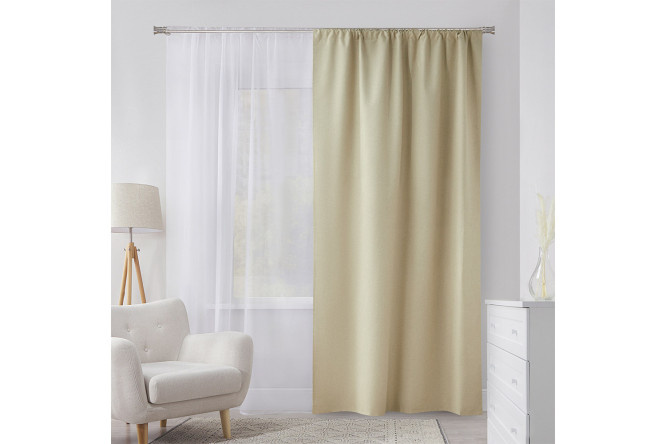 Curtain Rebecca 150x275 cm, 1 piece, dark beige (05)