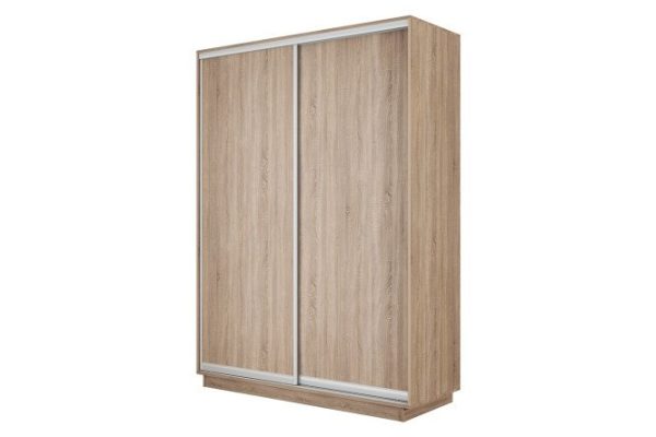 2-door wardrobe Slide-2 160x240x45 cm, Sonoma/silver