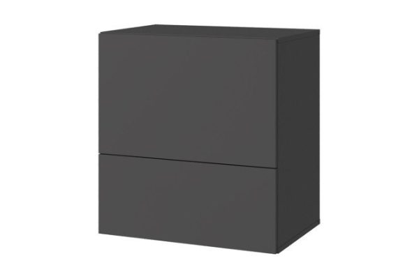 Cabinet Oscar Line 60x64x40 cm, with 2 drawers, anthracite