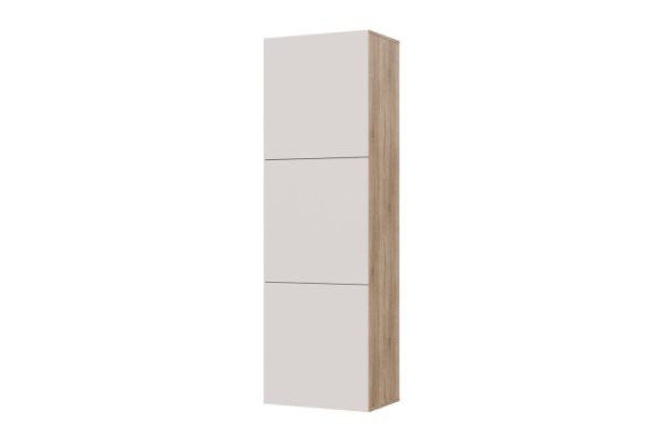 Wardrobe Oscar Moon 192x60 cm 3 doors, Sonoma oak, Santiago soft