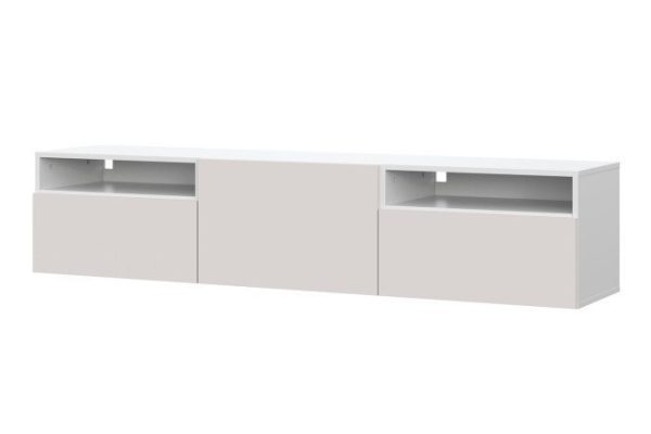 ss0xdddticaquri554dfn5p8qli9lynw.jpg Cabinet Oscar Moon 180x40 with 3 drawers and 2 shelves, white / Santiago soft