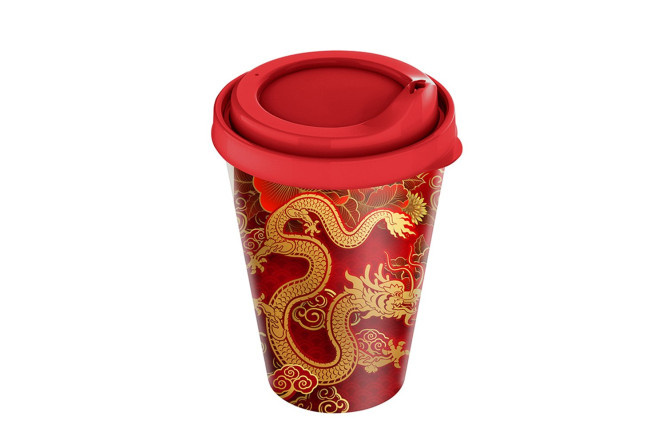 Glass with lid 1751 420 ml, Polypropylene