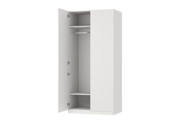 Wardrobe 2-door Oscar Amelie 100x212x59.6, white, talc