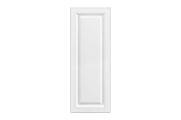 Facade of the Aurora corner wall cabinet 36.3x95.6 cm, soft white snow color
