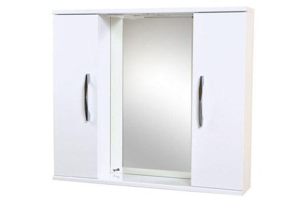 Mirror cabinet with lighting Rocard 80 Hanging, 79x70x16 cm, Universal