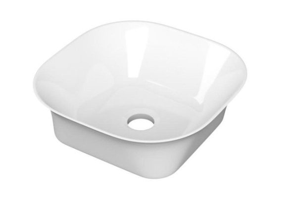 Square overhead washbasin POINT Nika 31 PN43081, white Overhead, 30.5x10.5x30.5 cm