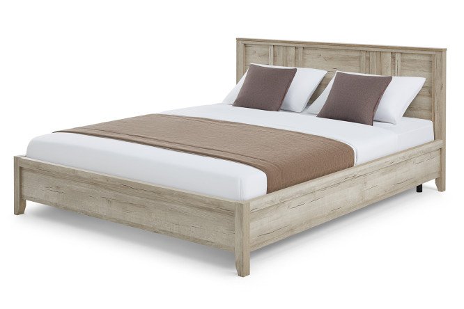 Bed SCANDICA Oslo color oak gray Craft 180x200 cm