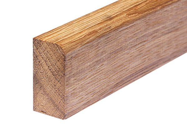 Skirting solid oak 300x2x4 cm