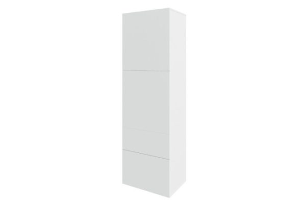 Wardrobe Oscar Moon 192x60 2 doors and 2 drawers, white / white talc