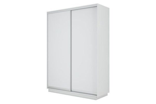 Sliding wardrobe 2-door Slide-2 120x240x45 cm, white snow/silver